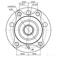 Ступица колеса ZIKMAR 2SJ8 IU 1425581160 z89663r - Изображение 4