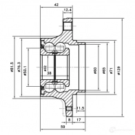 Ступица колеса ZIKMAR 3F40 A z89562r 1440239476 - Изображение 5