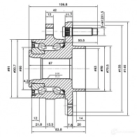 Ступица колеса ZIKMAR VUA LC5P 1425581546 z89414r - Изображение 3