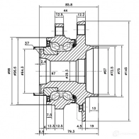 Ступица колеса ZIKMAR 1440239512 GSCV UT z89387r - Изображение 3