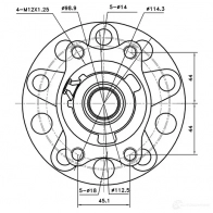 Ступица колеса ZIKMAR z89367r M5WX N5 1440239517 - Изображение 5