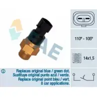 Датчик вентилятора радиатора FAE 1989884 36200 8435050605691 A8 PWOXM