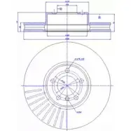 Тормозной диск CAR 142.1060 ref. RD: 1026 Bmw 6 ref. IB: BW 73 1V