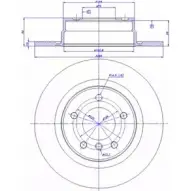 Тормозной диск CAR 1993148 ref. RD: 1036 142.1074 ref. IB: BW 81 3P
