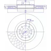 Тормозной диск CAR 1993159 ref. IB: AR 35 1V ref. RD: 1045 142.1088