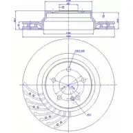 Тормозной диск CAR Mercedes E-Class (W211) 3 Седан 6.2 E 63 AMG (2177) 514 л.с. 2006 – 2008 ref. RD: 1059 ref. IB: MD 10 1V 142.1104
