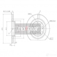 Тормозной диск MAXGEAR 191057max 2836594 K9C4 AA - Изображение 2