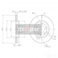 Тормозной диск MAXGEAR 190723max 2835909 Q8R QD - Изображение 2