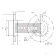 Тормозной диск MAXGEAR 191016max 2836514 E 3NII - Изображение 2