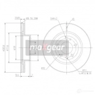 Тормозной диск MAXGEAR 190797max WE4I 1G 2836096 - Изображение 2