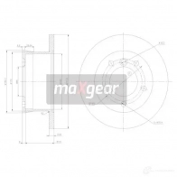 Тормозной диск MAXGEAR 190794max QIN4 E 2836087 - Изображение 2