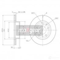 Тормозной диск MAXGEAR NI 55W0 190799max 2836102 - Изображение 2