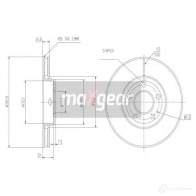 Тормозной диск MAXGEAR Q0I JV2O 2835823 190683max - Изображение 2