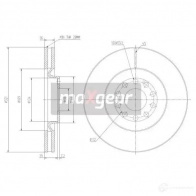 Тормозной диск MAXGEAR 191803max 7ZO JP 2837267 - Изображение 2