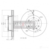Тормозной диск MAXGEAR 191052max 2836581 CXQ OA7W - Изображение 2