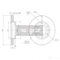 Тормозной диск MAXGEAR 192231 2 CQ7K2A 2837800