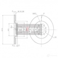 Тормозной диск MAXGEAR GJW0SF R 2836003 190760max - Изображение 2