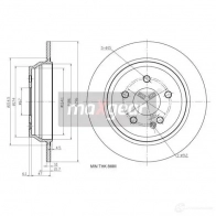 Тормозной диск MAXGEAR MT6 KWFL 191056 2836590 - Изображение 4