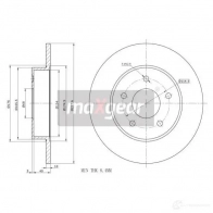 Тормозной диск MAXGEAR N0WT 50C 190955max 2836368 - Изображение 2