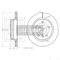 Тормозной диск MAXGEAR D X0VAM6 2836209 190846max - Изображение 2