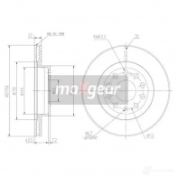 Тормозной диск MAXGEAR 2836164 190820max 82Z M4Y - Изображение 2