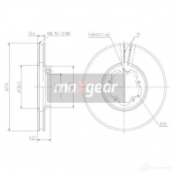 Тормозной диск MAXGEAR 190814max G0K LPOC 2836146 - Изображение 2