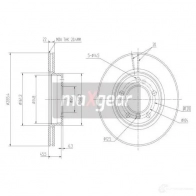 Тормозной диск MAXGEAR 190690max 2835839 FNK8F T - Изображение 2