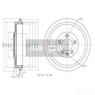 Тормозной барабан MAXGEAR 1C9DNN L 190850 2836216 - Изображение 2