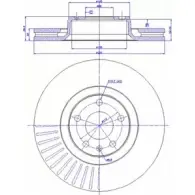 Тормозной диск CAR ref. IB: AD 73 1V ref. RD: 1075 1993192 142.1128