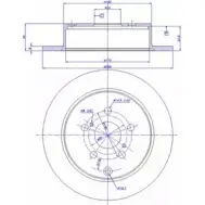 Тормозной диск CAR Toyota Prius 142.1204 ref. IB: TT 15 1P ref. RD: 1122