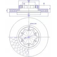 Тормозной диск CAR 142.1231 1993291 ref. IB: NS 98 1V ref. RD: 3533
