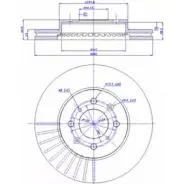 Тормозной диск CAR ref. RD: 3542 142.1240 1993301 ref. IB: HO 67 1V