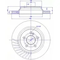 Тормозной диск CAR ref. IB: MD 28 1V 142.1244 ref. RD: 3546 1993305
