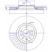 Тормозной диск CAR ref. IB: OP 65 1V 1993309 ref. RD: 3551 142.1249