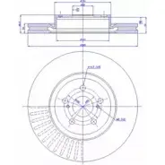 Тормозной диск CAR 142.1256 ref. RD: 3558 1993312 ref. IB: TT 21 1V