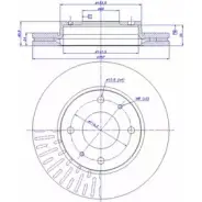 Тормозной диск CAR 1993318 ref. RD: 3563 ref. IB: HY 30 1V 142.1261