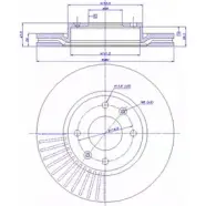 Тормозной диск CAR ref. RD: 3564 142.1262 ref. IB: HY 31 1V Hyundai Elantra