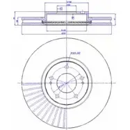 Тормозной диск CAR 142.1294 ref. RD: 3595 Hyundai Grand Santa Fe ref. IB: HY 33 1V