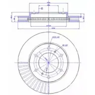 Тормозной диск CAR ref. IB: MB 72 1V 142.1295 Mitsubishi L200 4 (KB4T) Пикап 3.2 DI D 4WD (KB8T) 160 л.с. 2006 – 2009 ref. RD: 3596