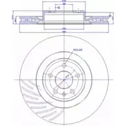 Тормозной диск CAR 142.1308 ref. IB: AD 87 1V ref. RD: 1138 Audi A4 (B8) 4 Универсал