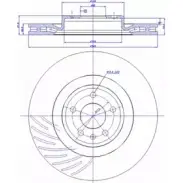 Тормозной диск CAR 142.1308 ref. IB: AD 87 1V ref. RD: 1138 1993364