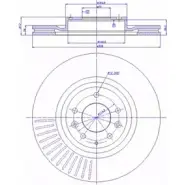 Тормозной диск CAR ref. IB: MX 09 1V Mazda RX-8 142.1326 ref. RD: 1156