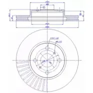 Тормозной диск CAR ref. IB: TT 33 1V Toyota Vitz 142.1332 ref. RD: 1162