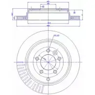 Тормозной диск CAR Land Rover Range Rover Sport ref. RD: 1222 142.1393 ref. IB: AV 44 1V