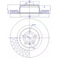 Тормозной диск CAR ref. RD: 1224 1993452 ref. IB: AV 46 1V 142.1395