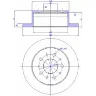 Тормозной диск CAR ref. IB: FT 35 1P Fiat Ducato (230) 1 1994 – 2002 ref. RD: 1241 142.1413