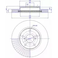Тормозной диск CAR 1993473 ref. IB: TT 38 1V 142.1416 ref. RD: 581