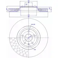 Тормозной диск CAR 142.1433 ref. RD: 3624 ref. IB: AD 95 1V 1993492