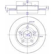 Тормозной диск CAR ref. IB: TT 40 1P 142.1439 ref. RD: 3616 Toyota Corolla (E170) 11 Седан 1.6 BiFuel (ZRE171) 122 л.с. 2013 – 2025
