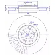Тормозной диск CAR 1993541 ref. IB: HO 77 1V ref. RD: 3669 142.1481